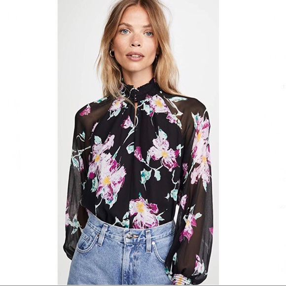 A.L.C. Venetia Floral Silk Blouse NWOT - Picture 7 of 9